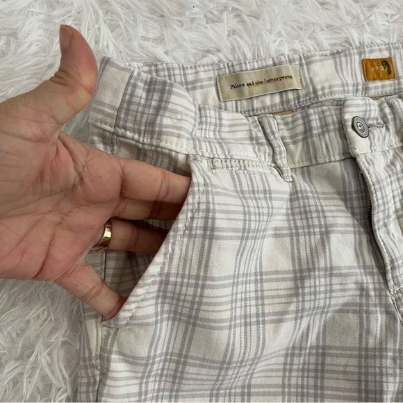 Anthropologie Pilcro and The Letterpress Womens Plaid Pants Size 27 Gray Pockets - Picture 7 of 12